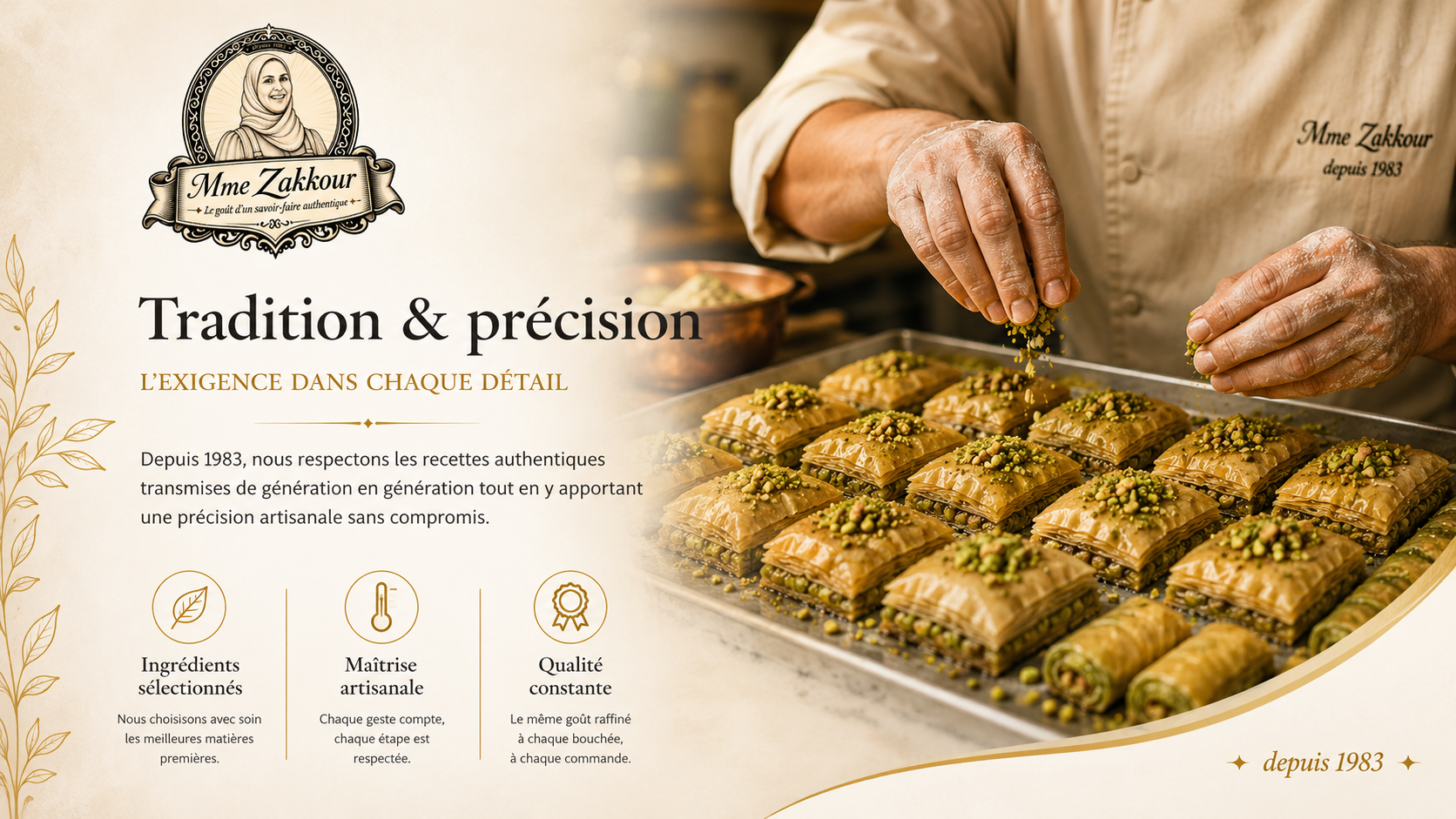 Préparation artisanale de pâtisseries tunisiennes